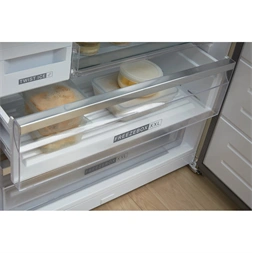 Whirlpool W84BE 72 X 2 inox, alulfagyasztós, Hűtő:407L, Fagyasztó:181L, Dual no frost hűtőszekrény