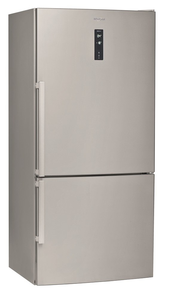 Whirlpool W84BE 72 X 2 inox, alulfagyasztós, Hűtő:407L, Fagyasztó:181L, Dual no frost hűtőszekrény
