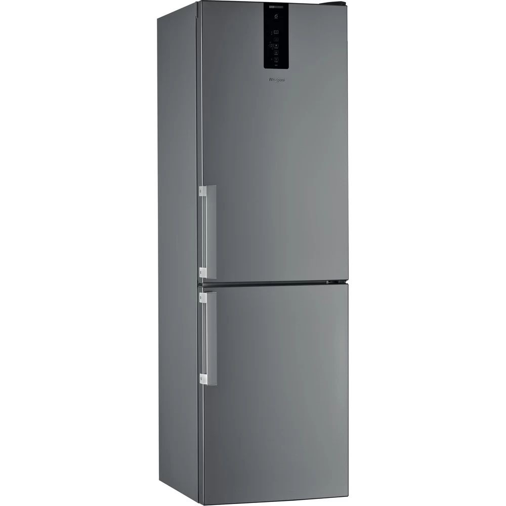 Whirlpool W9 821D OX H 2 inox, alulfagyasztós, Hűtő:225L, Fagyasztó:98L, No frost hűtőszekrény