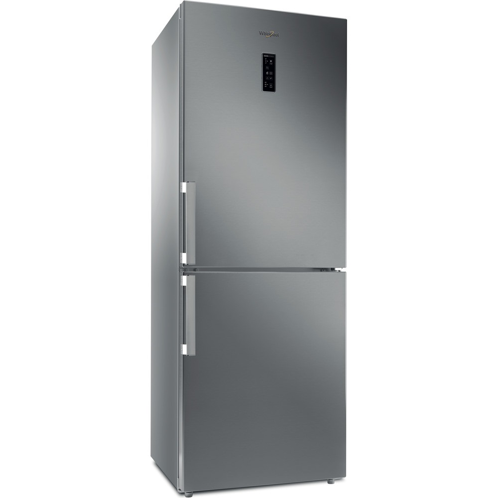 Whirlpool WB70E 973 X inox, alulfagyasztós, Hűtő:330L, Fagyasztó:162L, No frost hűtőszekrény