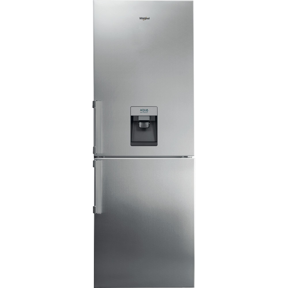 Whirlpool WB70I 952 X AQUA ezüst, alulfagyasztós, Hűtő:304L, Fagyasztó:153L, No frost hűtőszekrény