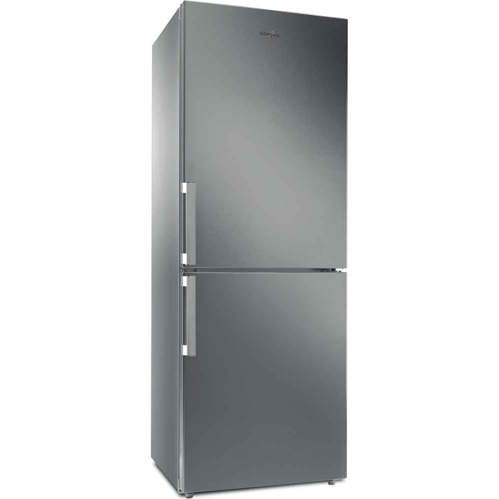 Whirlpool WB70I 952 X inox, alulfagyasztós, Hűtő:304L, Fagyasztó:153L, No frost hűtőszekrény