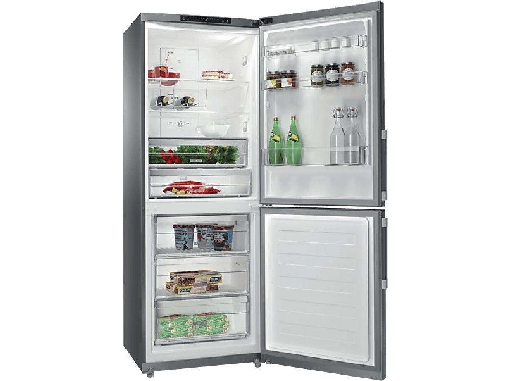 Whirlpool WB70I 953 X inox, alulfagyasztós, Hűtő:309L, Fagyasztó:153L, hűtőszekrény