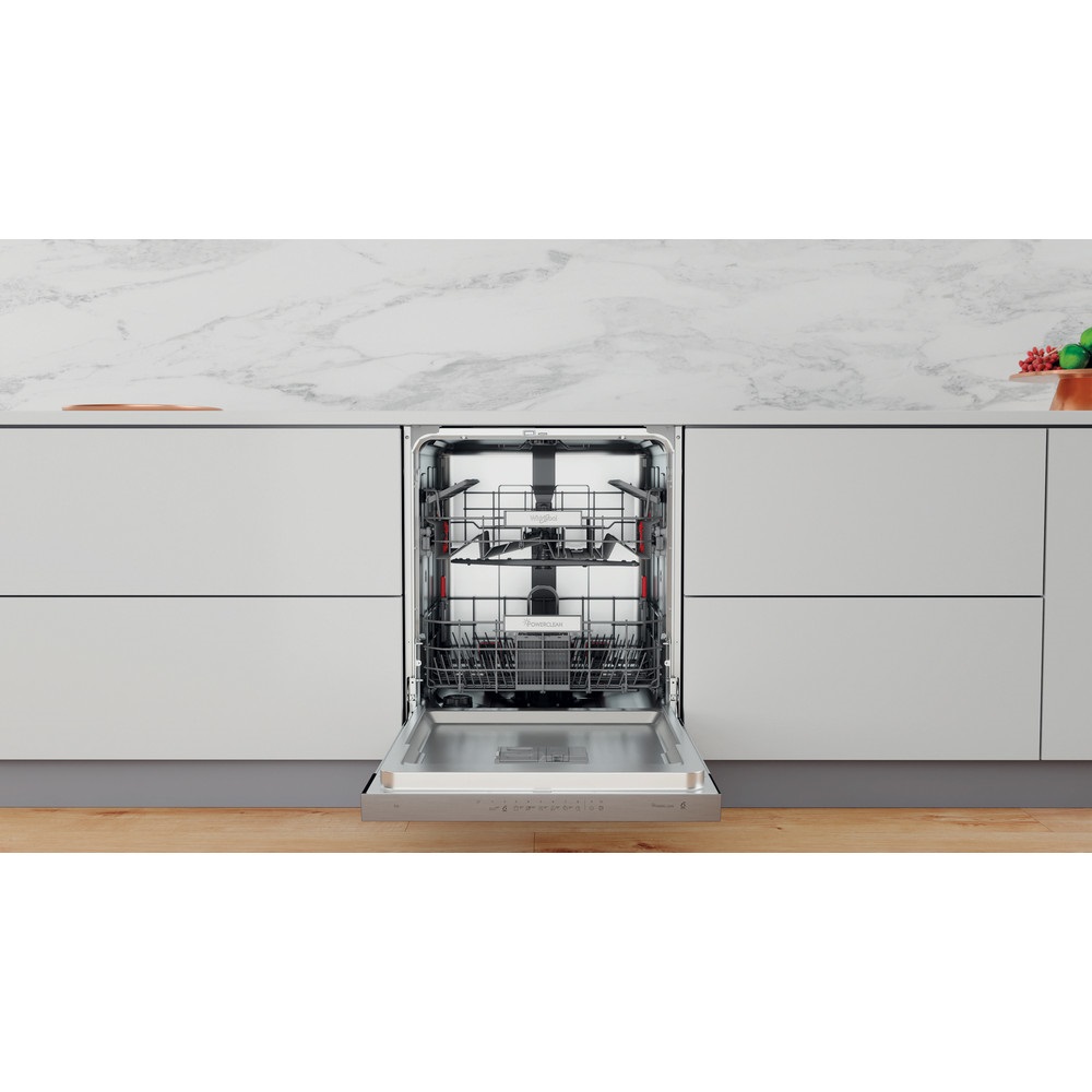 Whirlpool WBO 3T333 P 6.5 X szürke, programok száma: 11, beépíthető, 14 terítékes mosogatógép 