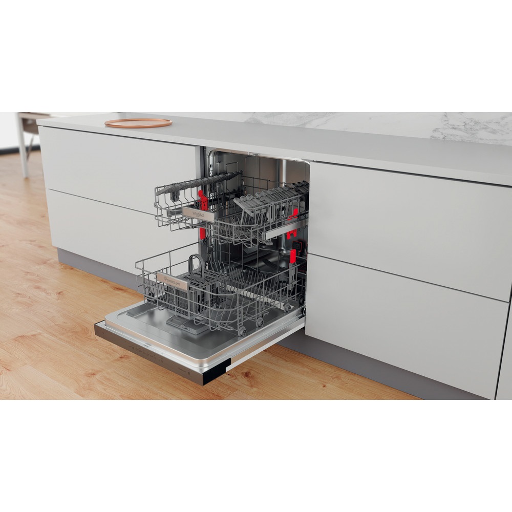 Whirlpool WBO 3T333 P 6.5 X programok száma: 11, beépíthető, 14 terítékes mosogatógép (Használt - B)