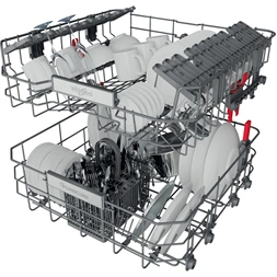 Whirlpool WBO 3T333 P 6.5 X programok száma: 11, beépíthető, 14 terítékes mosogatógép (Újszerű)