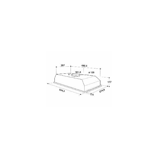Whirlpool WCT 64 FLY X beépíthető páraleszívó