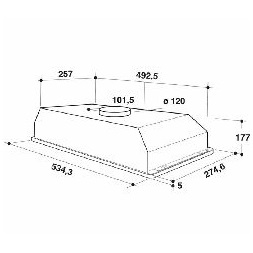 Whirlpool WCT 64 FLY X beépíthető páraleszívó