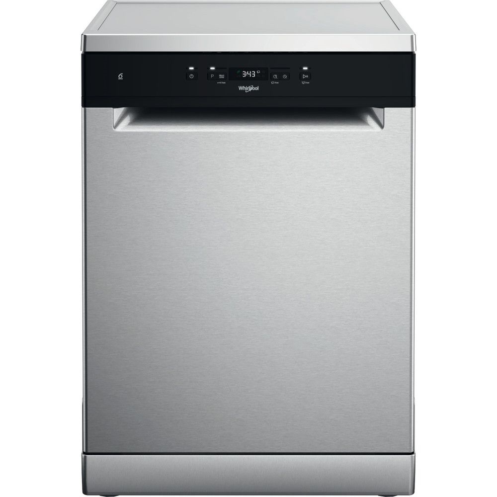 Whirlpool WFC 3C33 F X inox, programok száma: 8, szabadonálló, 14 terítékes mosogatógép 