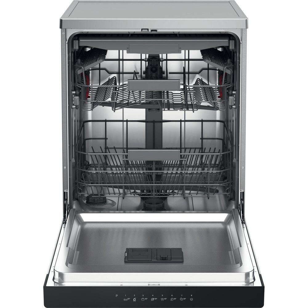 Whirlpool WFC 3C33 F X inox, programok száma: 8, szabadonálló, 14 terítékes mosogatógép 