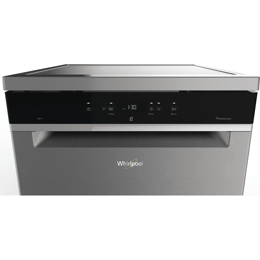 Whirlpool WFC 3C42PX inox, programok száma: 8, szabadonálló, 14 terítékes mosogatógép 