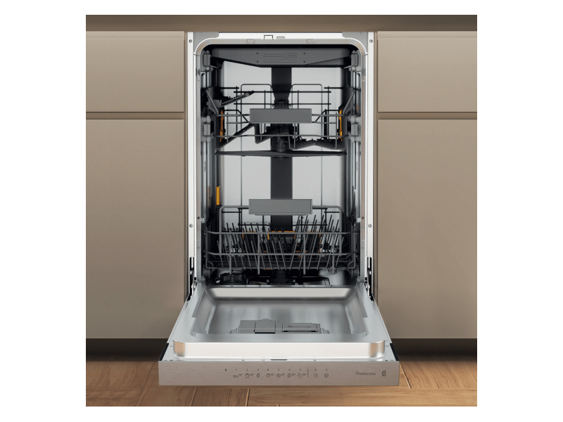 Whirlpool WH6PC11BS7A0 inox, programok száma: 9, keskeny beépíthető, 11 terítékes mosogatógép 