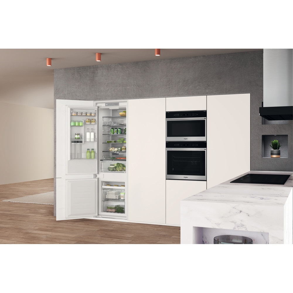 Whirlpool WHC20 T352 fehér, alulfagyasztós, beépíthető, Hűtő:280L, Fagyasztó:68L, Total No frost hűtőszekrény
