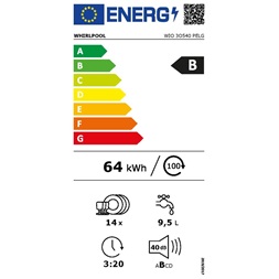 Whirlpool WIO 3O540 PELG beépíthető mosogatógép