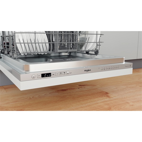 Whirlpool WI 7020 P ezüst, programok száma: 8, beépíthető, 14 terítékes mosogatógép 