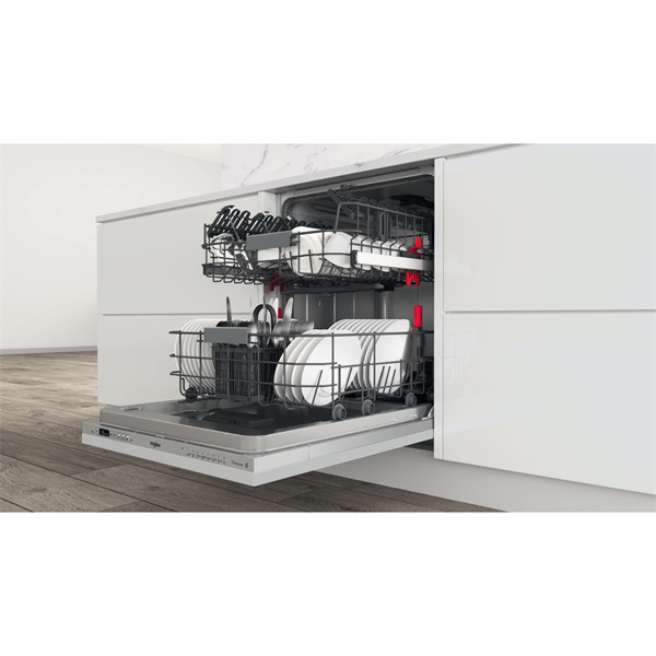 Whirlpool WI 7020 P ezüst, programok száma: 8, beépíthető, 14 terítékes mosogatógép 