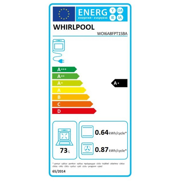 Whirlpool WOI68FPT1SBA beépíthető sütő