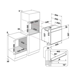Whirlpool WOI9A8FPT2SBA beépíthető sütő