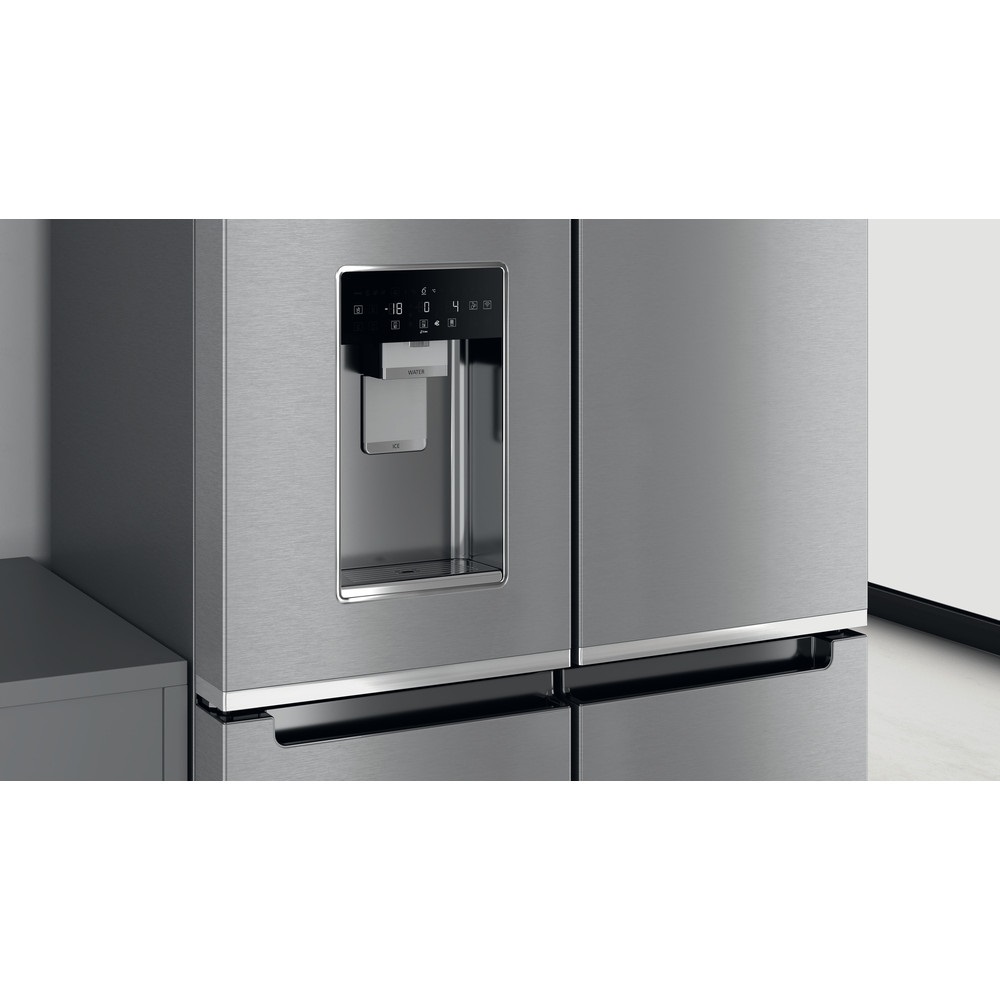 Whirlpool WQ9I MO1L inox, Side-by-Side, Hűtő:355L, Fagyasztó:237L, No frost hűtőszekrény