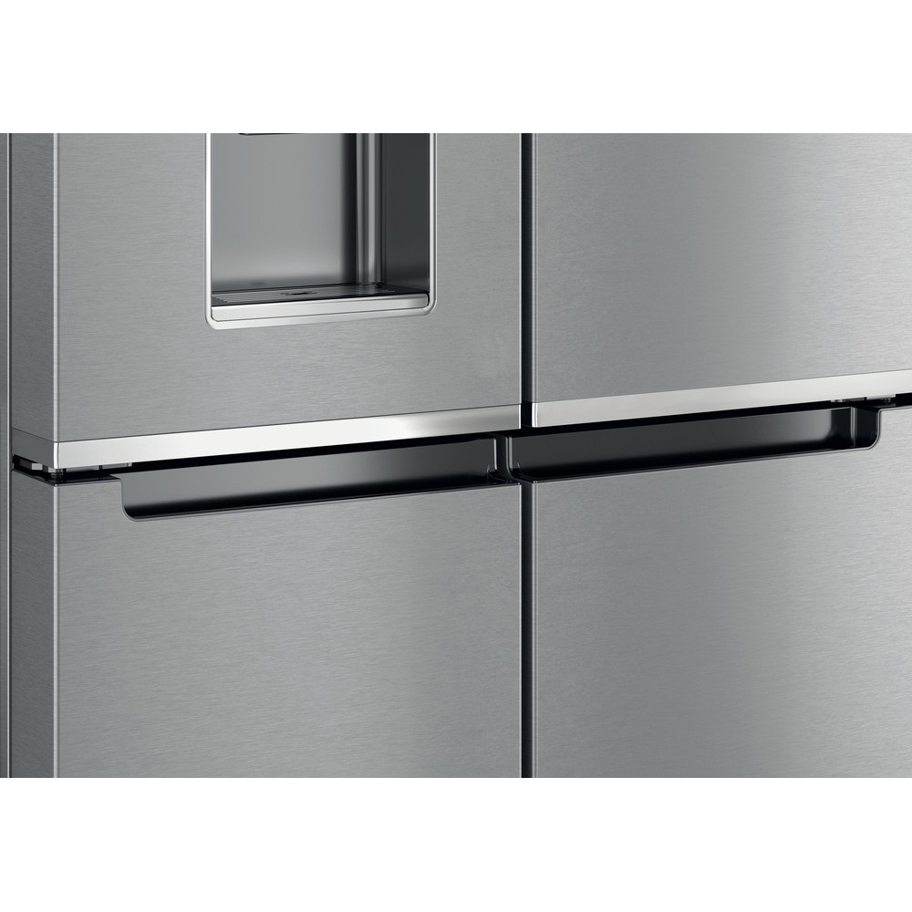 Whirlpool WQ9I MO1L inox, Side-by-Side, Hűtő:355L, Fagyasztó:237L, No frost hűtőszekrény