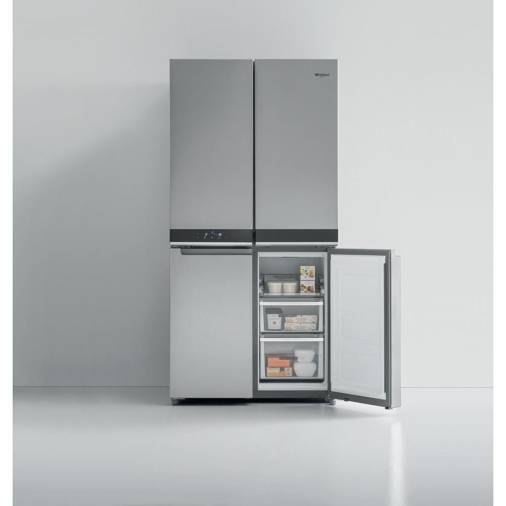 Whirlpool WQ9 B2L inox, Side-by-Side, Hűtő:388L, Fagyasztó:206L, No frost hűtőszekrény