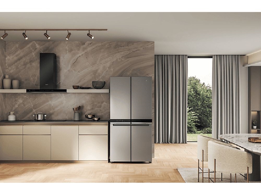 Whirlpool WQ9 E2L EF inox, Side-by-Side, Hűtő:388L, Fagyasztó:222L, hűtőszekrény