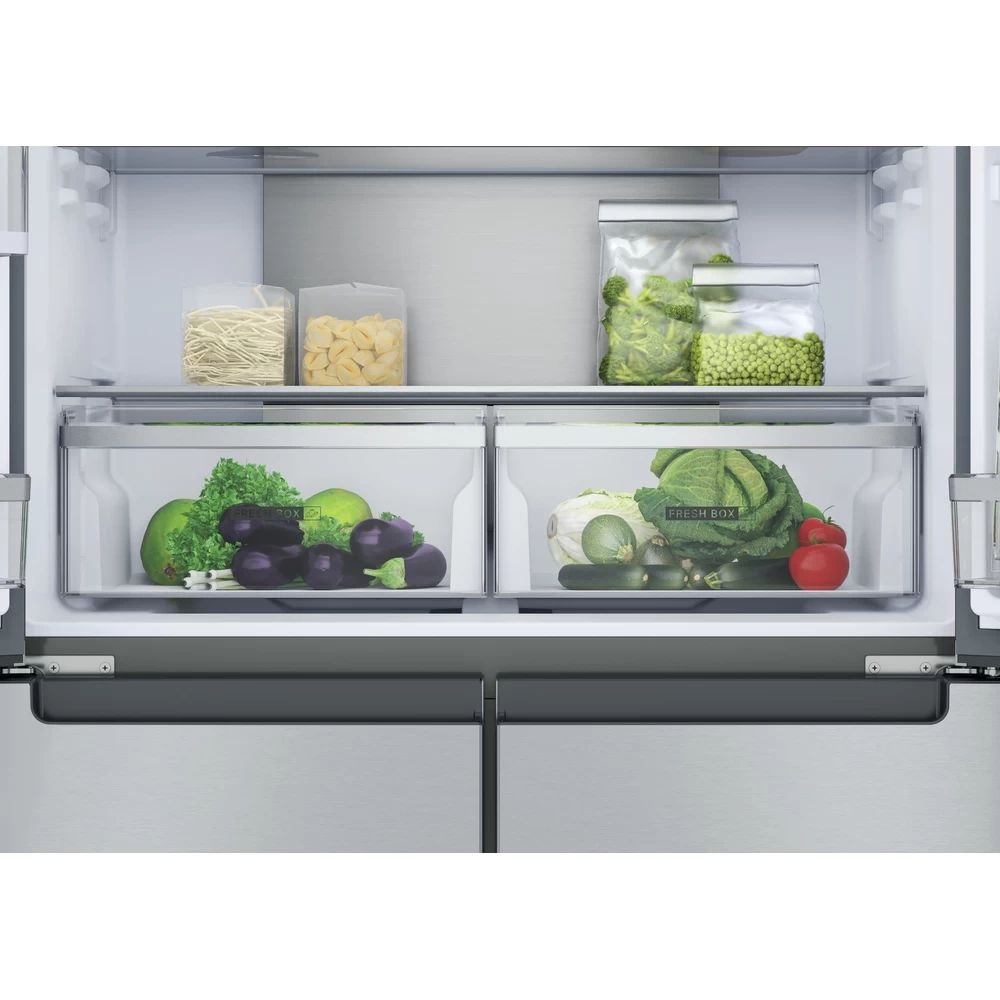 Whirlpool WQ9 U2L inox, Side-by-Side, Hűtő:388L, Fagyasztó:206L, Total No frost hűtőszekrény
