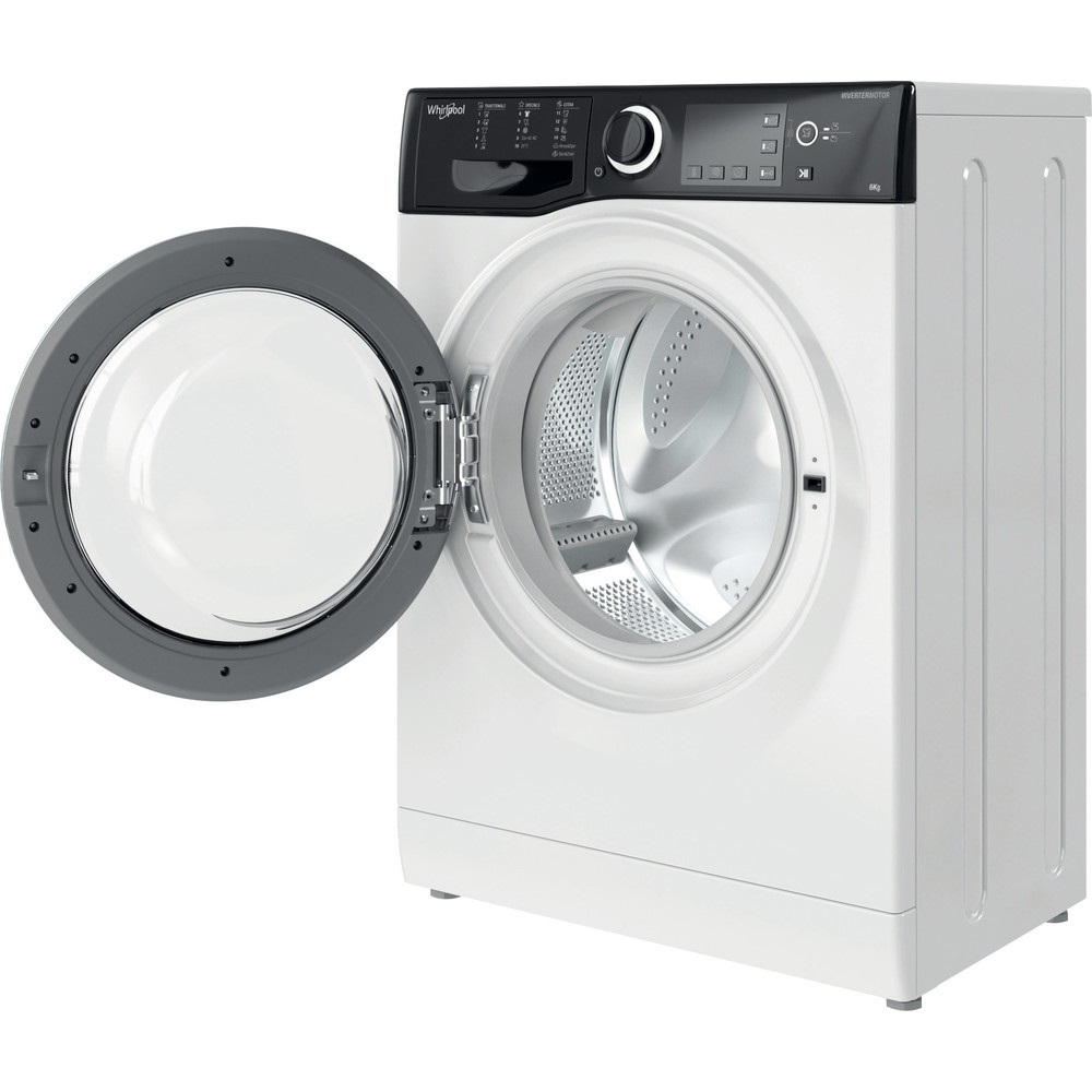 Whirlpool WRBSB 6228 B EU fehér, elöltöltős, keskeny, max.1200ford., 6 kg, mosógép