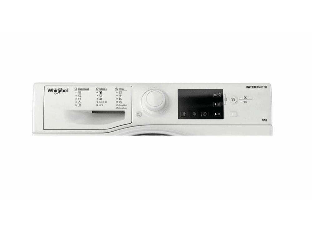 Whirlpool WRBSB 6228 W EU fehér, elöltöltős, keskeny, max.1200ford., 6 kg, mosógép