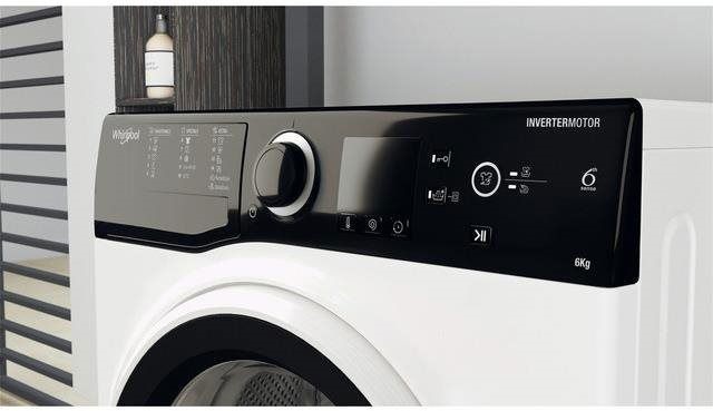 Whirlpool WRBSS 6249 S EU fehér, elöltöltős, keskeny, max.1200ford., 6 kg, mosógép