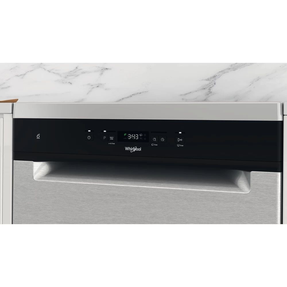 Whirlpool WRFC 3C26X inox, programok száma: 8, szabadonálló, 14 terítékes mosogatógép 