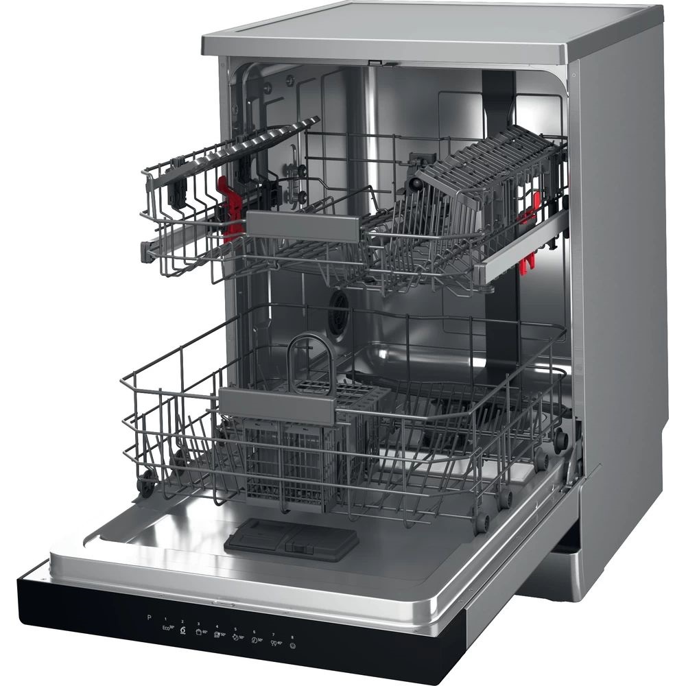 Whirlpool WRFC 3C26X inox, programok száma: 8, szabadonálló, 14 terítékes mosogatógép 