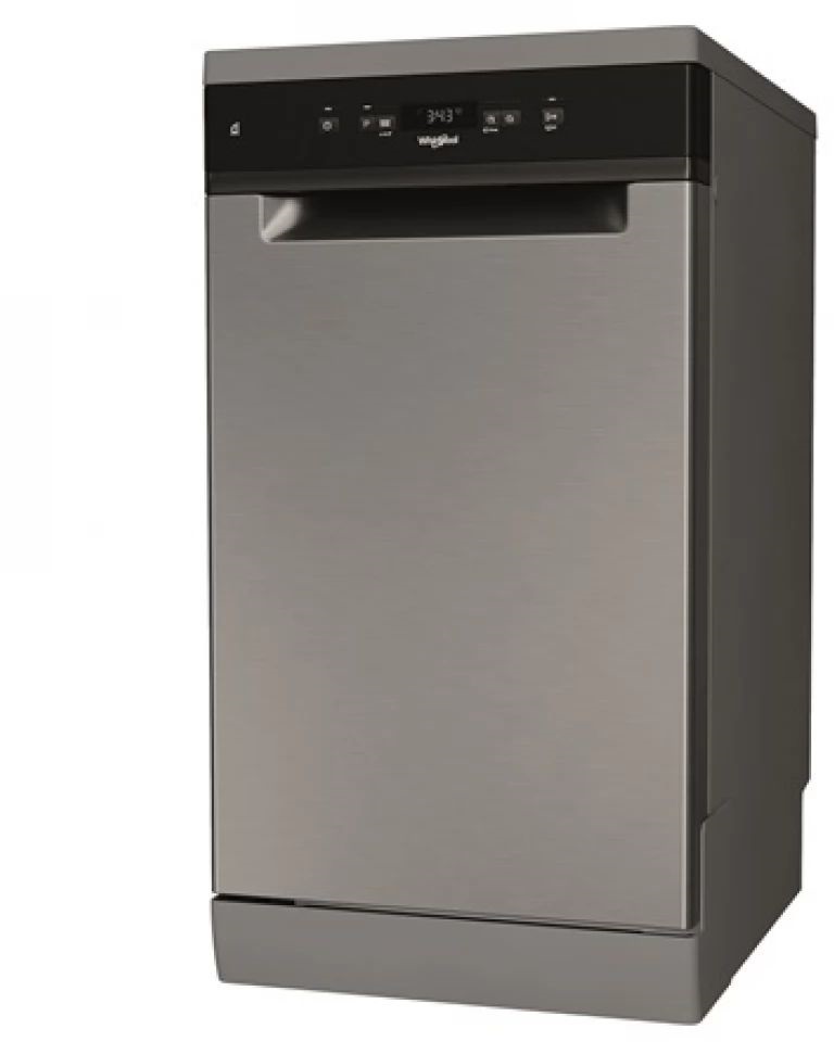 Whirlpool WSFC 3M27 X inox, programok száma: 6, szabadonálló, 10 terítékes mosogatógép 
