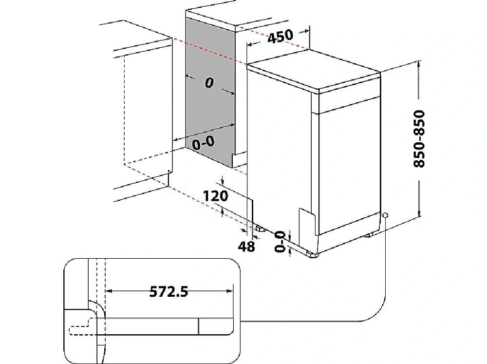 Whirlpool WSFO 3B23 P fehér, programok száma: 7, szabadonálló, 10 terítékes mosogatógép (Használt - B)