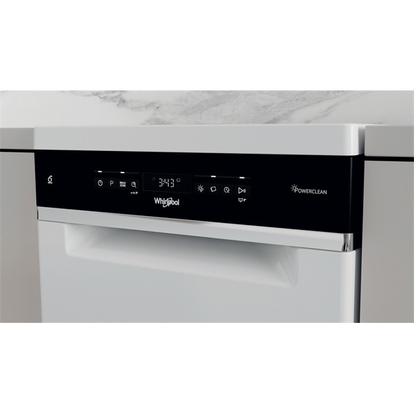 Whirlpool WSFO 3O34 PF fehér, programok száma: 8, keskeny szabadonálló, 10 terítékes mosogatógép (Újszerű)
