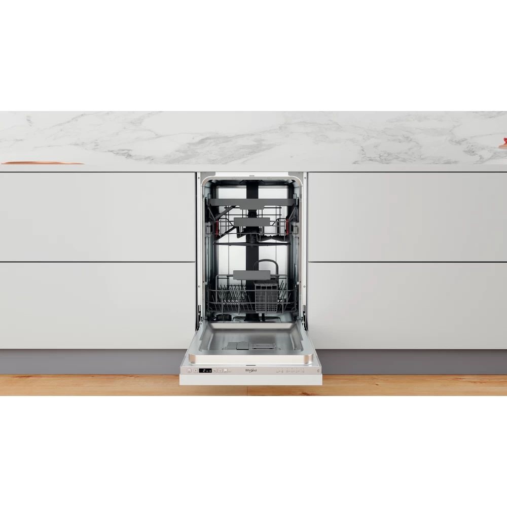 Whirlpool WSIC 3M27 C programok száma: 6, keskeny beépíthető, 10 terítékes mosogatógép 