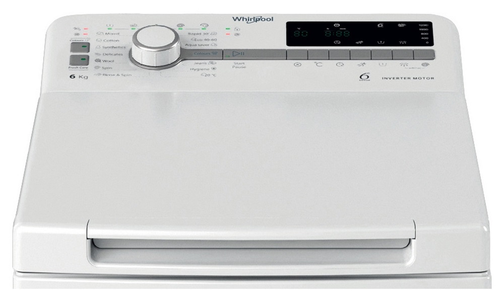 Whirpool TDLR 6261BS EU/N fehér, felültöltős, max.1200ford., 6 kg, mosógép