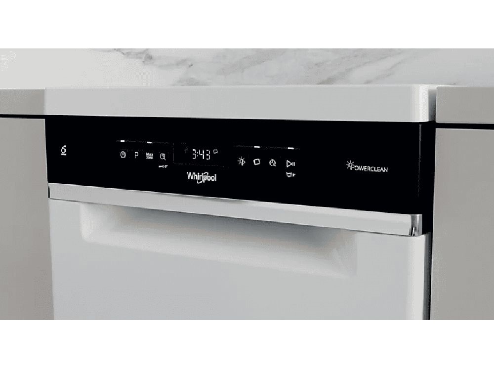 Whirlpool WSFO 3B23 P fehér, programok száma: 7, szabadonálló, 10 terítékes mosogatógép 