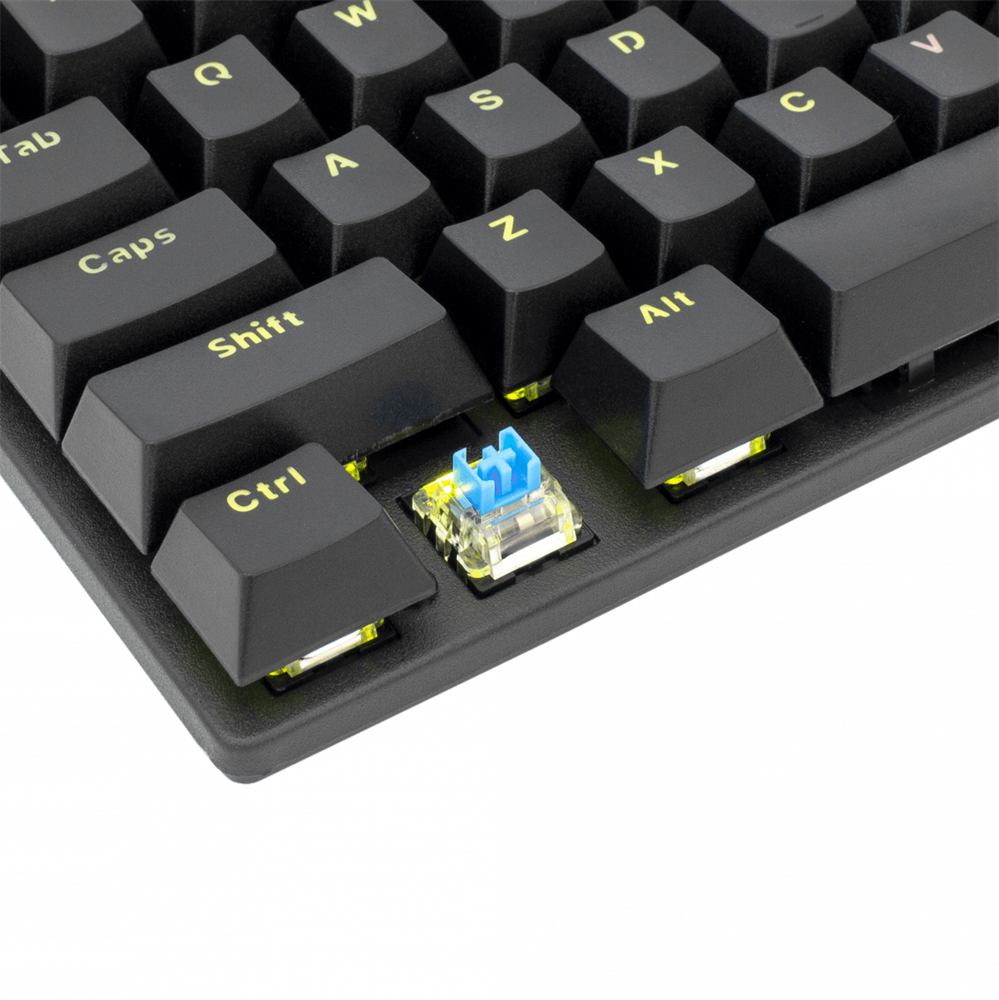 White Shark COMMANDOS GK-2106B/BL-HU fekete mechanikus magyar (blue switch) gamer billentyűzet