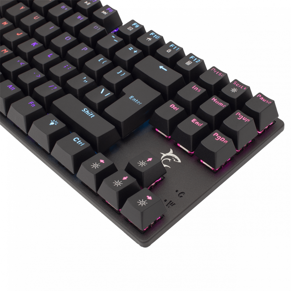 White Shark COMMANDOS GK-2106B/R-HU fekete mechanikus magyar (red switch) gamer billentyűzet