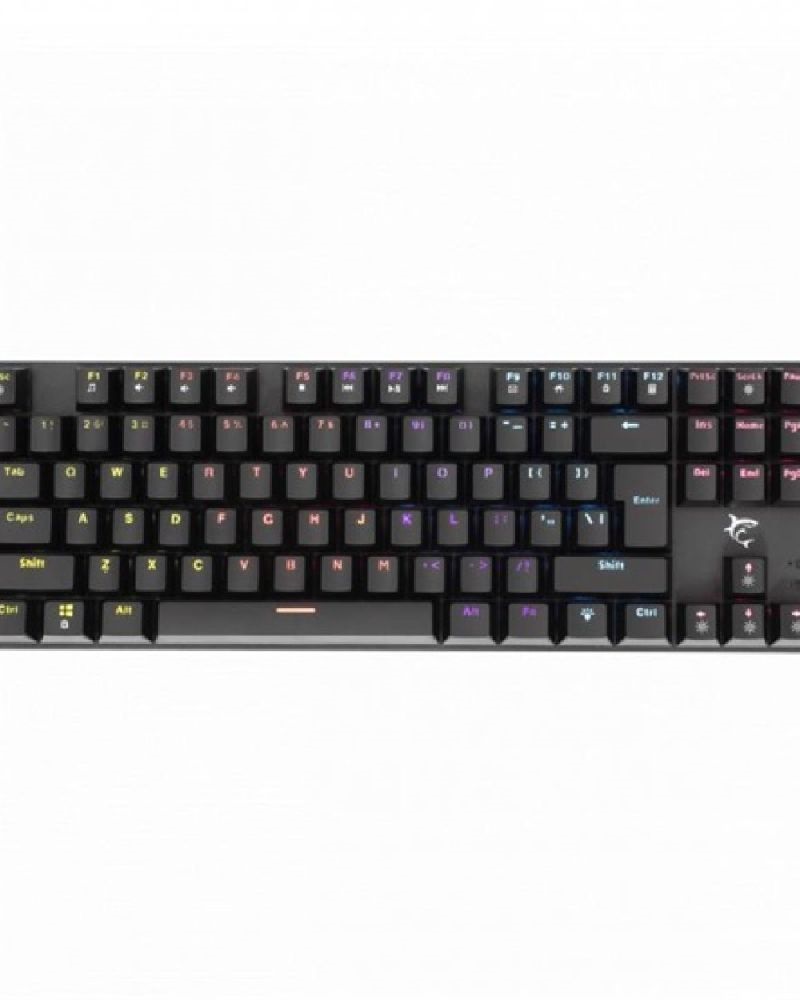 White Shark COMMANDOS GK-2106B/BL-HU fekete mechanikus magyar (blue switch) gamer billentyűzet