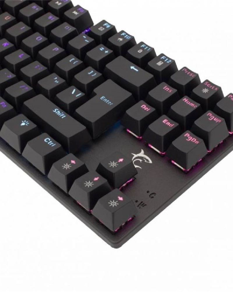 White Shark COMMANDOS GK-2106B/BL-HU fekete mechanikus magyar (blue switch) gamer billentyűzet