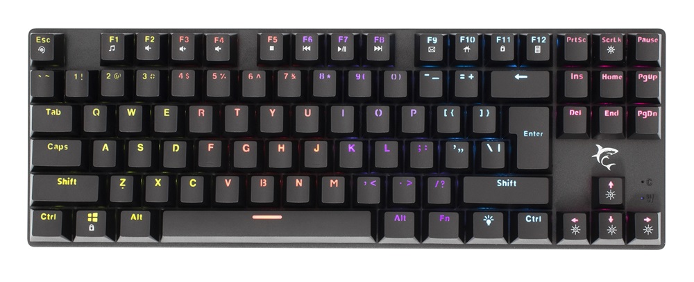 White Shark COMMANDOS GK-2106B/R-HU fekete mechanikus magyar (red switch) gamer billentyűzet