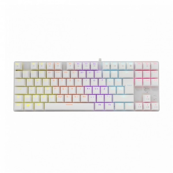 White Shark COMMANDOS GK-2106W/BL-HU fehér mechanikus magyar (blue switch) gamer billentyűzet