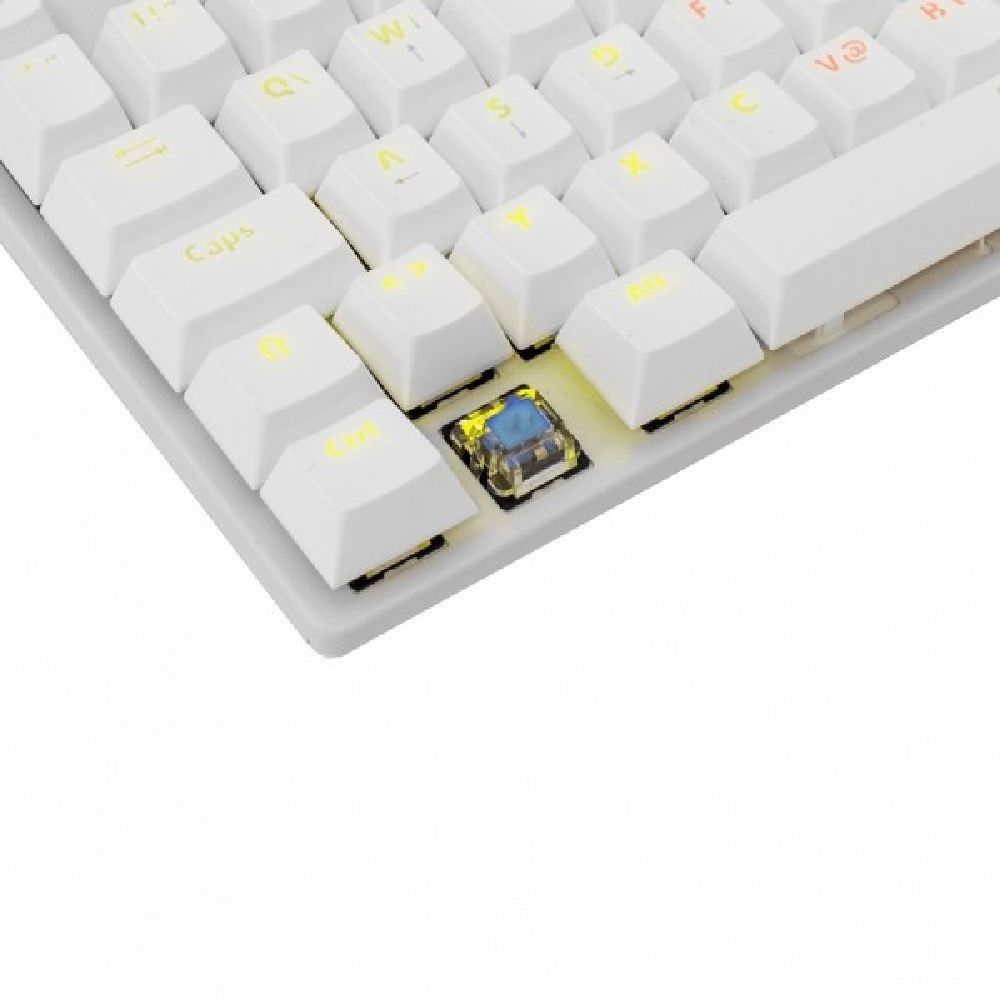 White Shark COMMANDOS GK-2106W/BL-HU fehér mechanikus magyar (blue switch) gamer billentyűzet