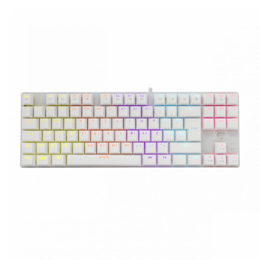 White Shark COMMANDOS GK-2106W/R-HU fehér mechanikus magyar (red switch) gamer billentyűzet