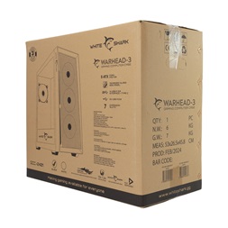 White Shark GCC-2401B Warhead fekete (táp nélküli switch) ablakos E-ATX ház