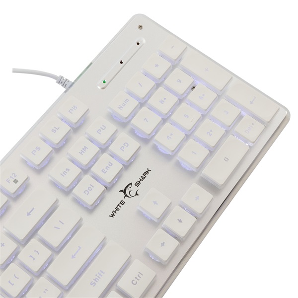 White Shark GK-003241W-US Tachi US fehér gamer billentyűzet