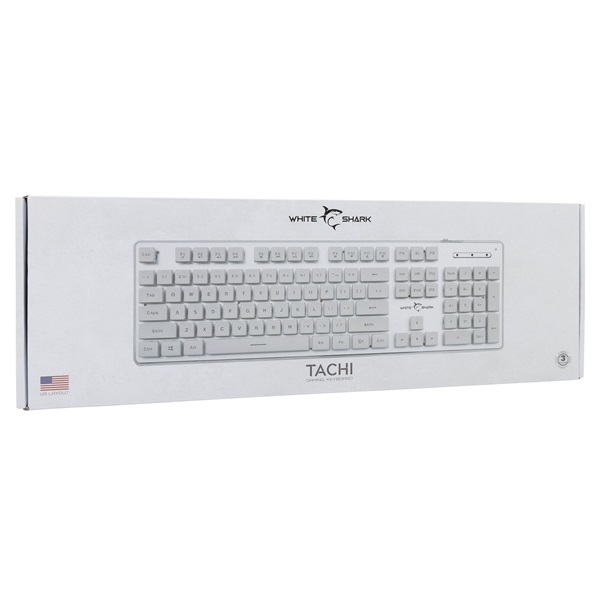 White Shark GK-003241W-US Tachi US fehér gamer billentyűzet