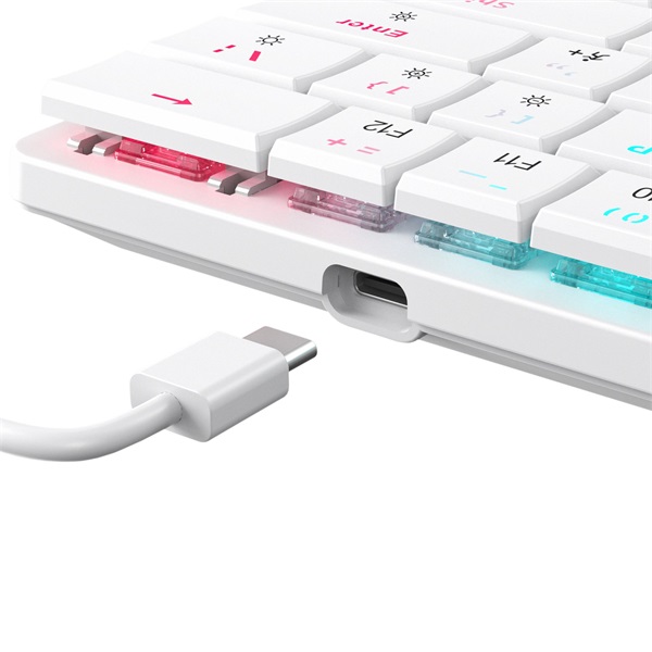 White Shark GK-006211-W/R-US Nagamaki US fehér (red switch) gamer billentyűzet